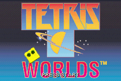 Tetris Worlds title screen for GameBoy Advance